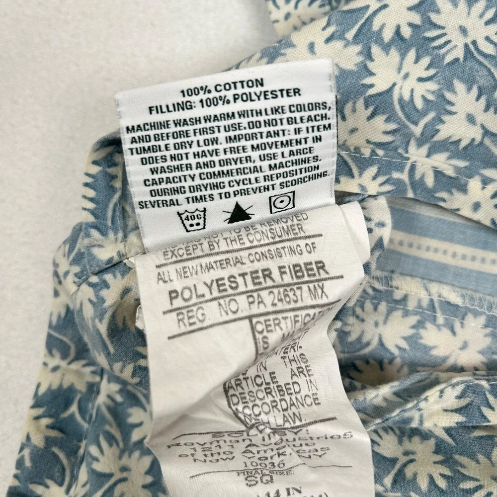 Lot 3 Laura Ashley Lifestyles Pillow Shams Cases Blue White Stripes Floral Poppy